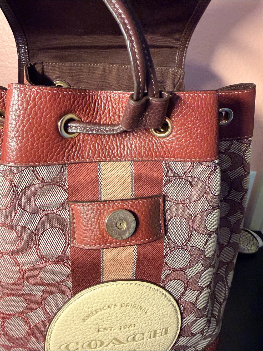 Coach Dempsey Drawstring Backpack - Picture 12 of 16